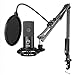 FIFINE Streaming Mikrofon PC mit Arm, USB Mikrofon PS4 PS5 MAC, Popfilter,...