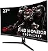 CRUA Curved Gaming-Monitor 27 Zoll 180Hz, FHD 1080P 1800R PC-Monitor, 1 ms...