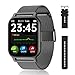 Popglory Smartwatch für Damen Herren, 1.85 Zoll Touch-Farbdisplay mit...