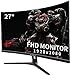 CRUA Curved Gaming-Monitor 27 Zoll 180Hz, FHD 1080P 1800R PC-Monitor, 1 ms...