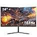 CRUA 24 Zoll Curved Gaming-Monitor 180 Hz|165 Hz|144 HZ|1080P|PC Monitor...